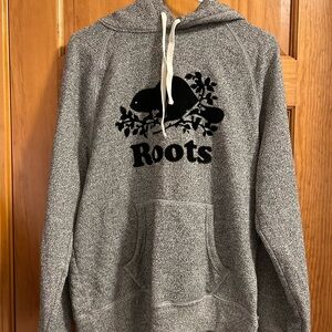 Roots Black and Gray Hoodie Sweater for Men